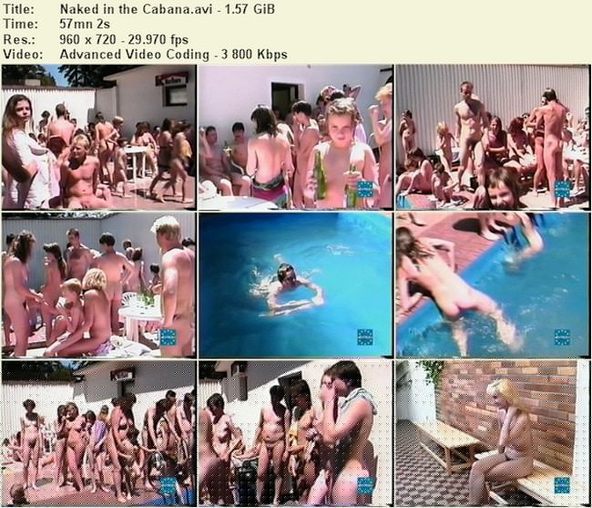 Eurovid FKK nudism video - Naked in the cabana