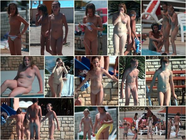 Young nudists photo - Purenudism naturist pool