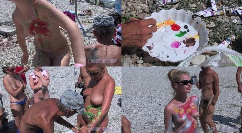 Body Art Festival 2008 Part 1 - Blending in with the crowd of nudists