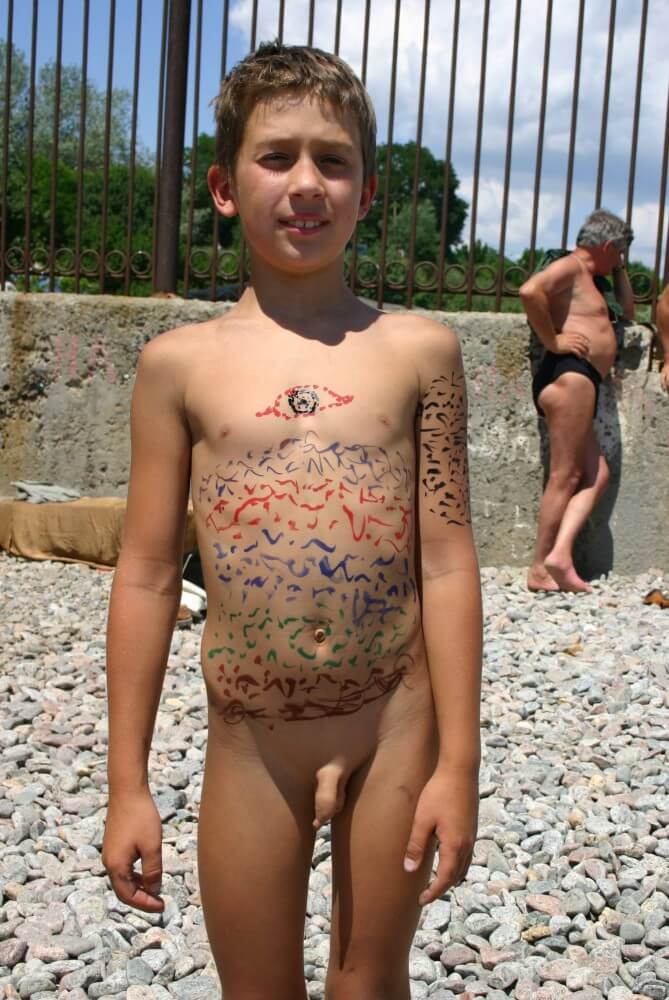 Father and Daughter Painted pics - What the Concept of Naturist Recreation Entails