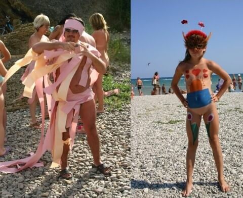 Natural Mud Camouflaging pics - Its one thing to see nudists, but another to be a nudist yourself