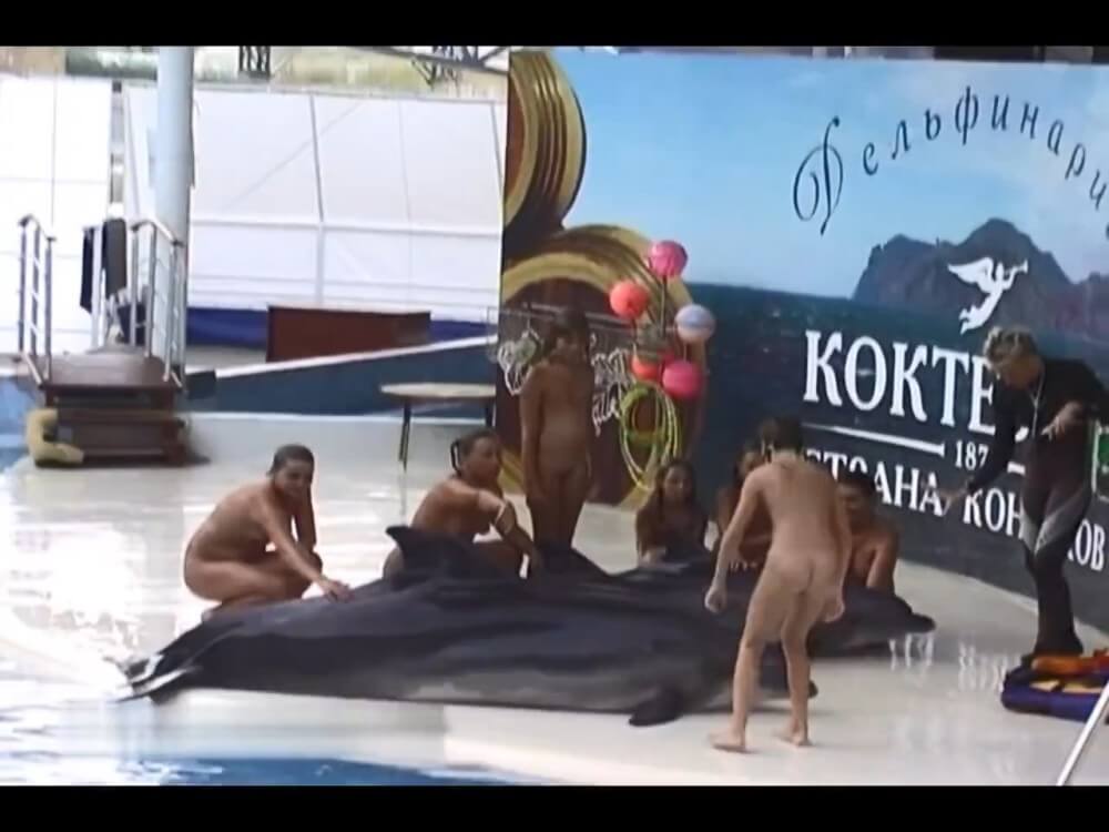 Relaxing at the dolphinarium - Naturism promotes openness toward the body