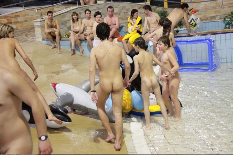 Pool day celebration Big gallery - Types of recreation in nudist destinations