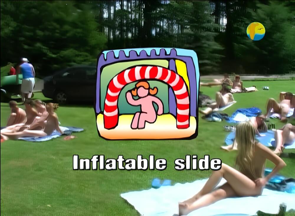 Naturist: Freedom: Inflatable Slide - One of the most striking examples of naturism