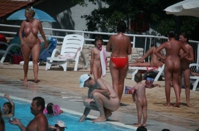 Enjoying The Sunny Pool gallery - Accepting oneself fully is the foundation of naturism and nudism