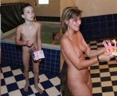 Naturists celebrates birthday photos - Radical nudism materials