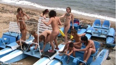 A group of naturists at sea - Peace and tranquility are important values for naturists