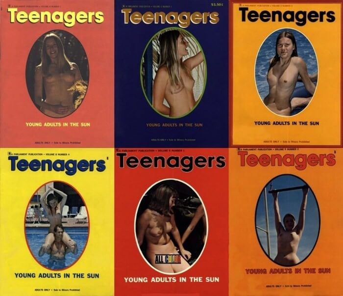 Teenagers magazines: Young adults in the sun - A closed community of naturists